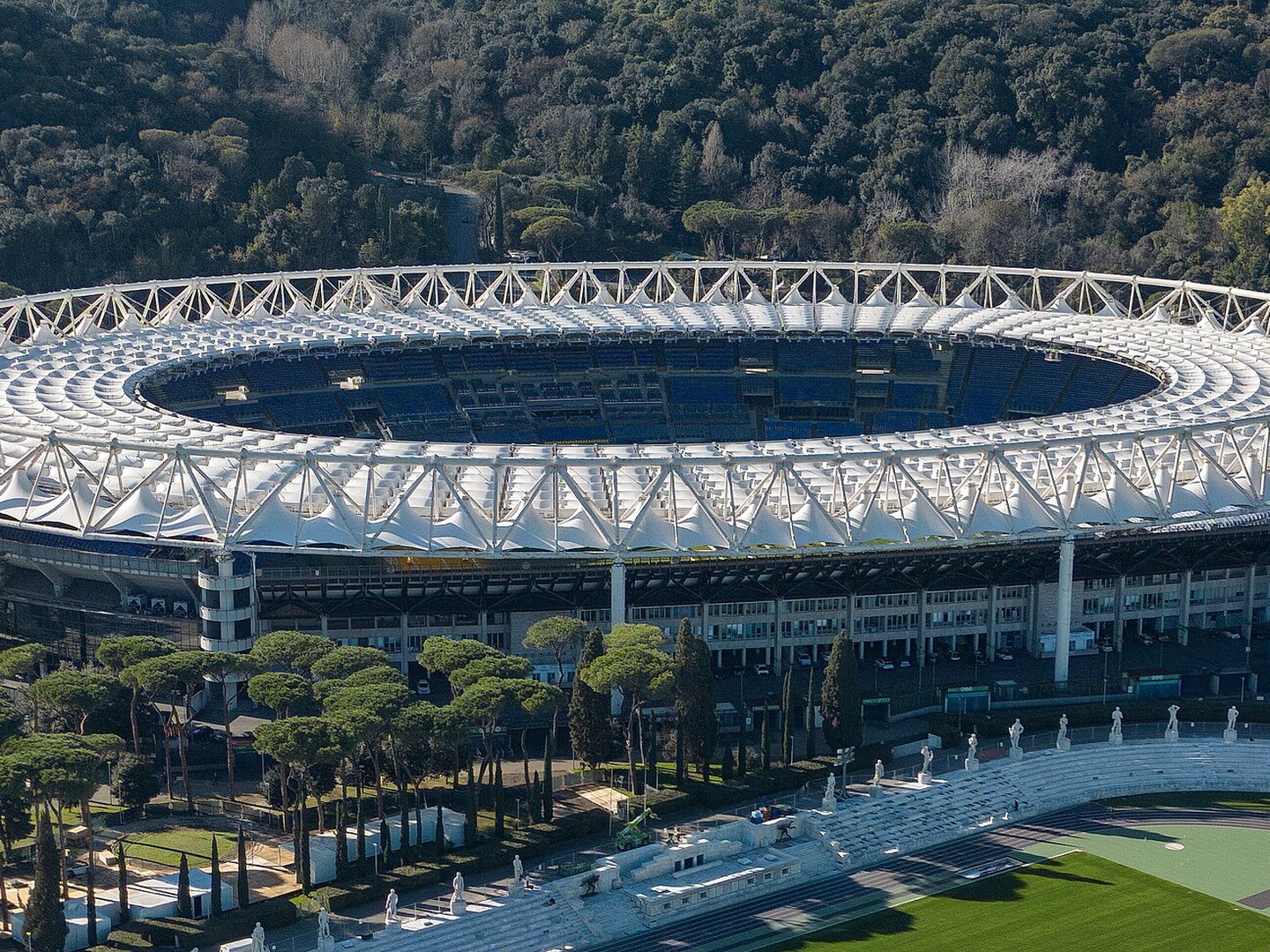 Stadio Olimpico stands and pitch